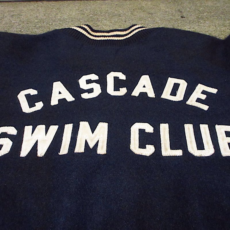 あ*お様 60s Champion ランナーズタグスタジアムジャケット USA製 ビンテージ60's○Championタタキタグスタジアムジャケット紺size S