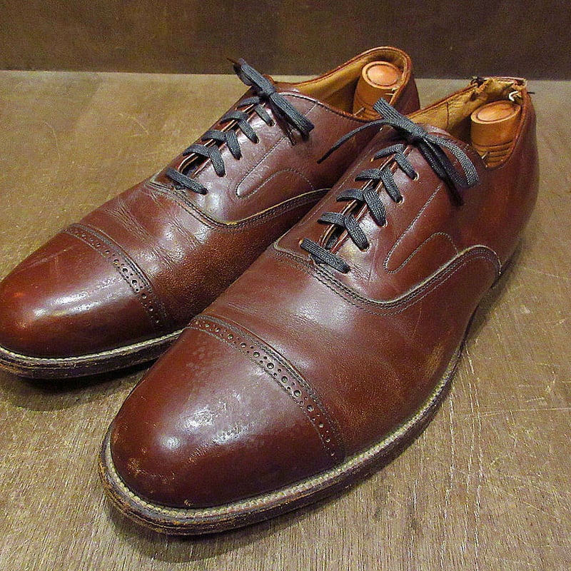ビンテージ50's○ストレートチップシューズ茶size 11 C