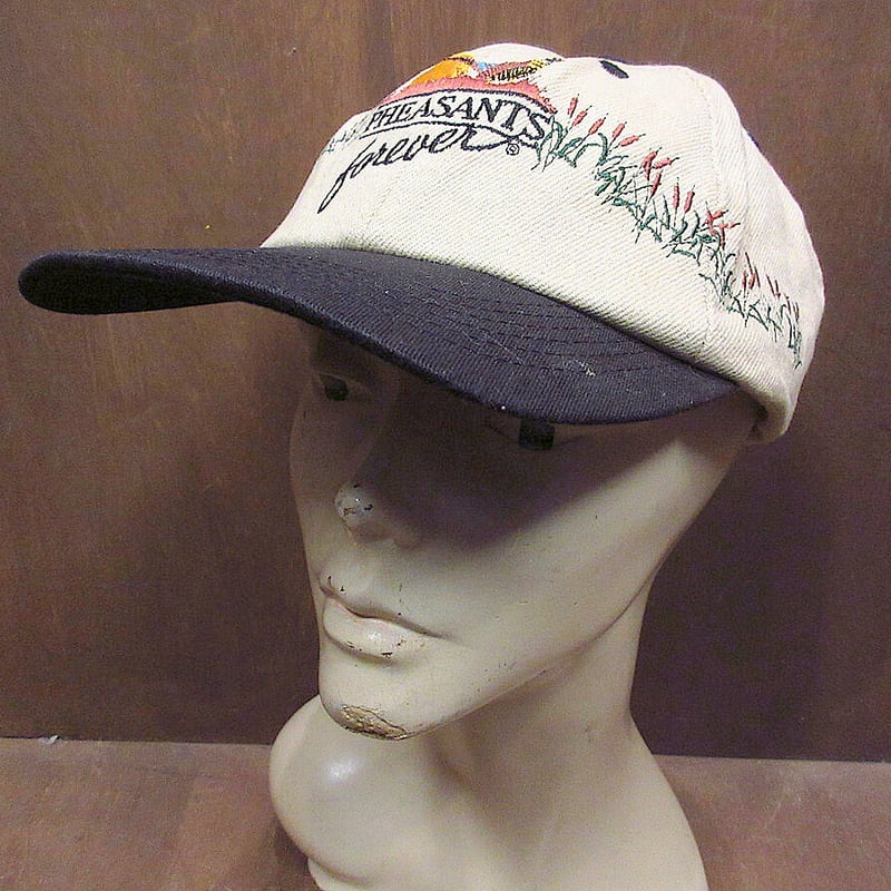 ビンテージ80's○K-Products PHEASANTS 6パネル刺繍入りキャップ