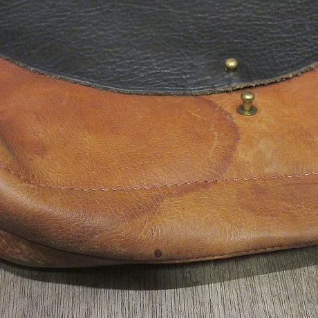 ビンテージ●レザーショルダーバッグ茶●250311j4-bag-shd古着バッグ小物