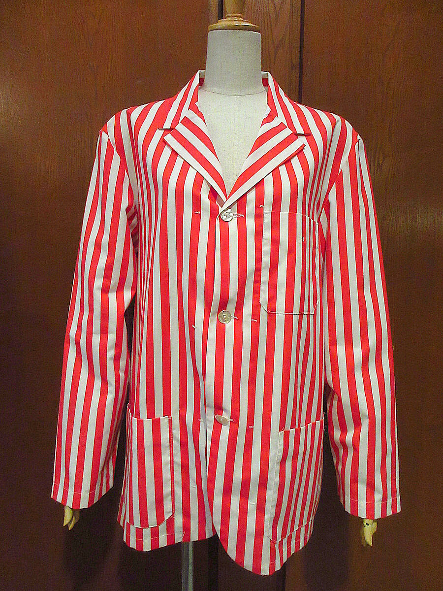 ビンテージ70's○Empire UNIFORM MFG CO.赤×白ストライプ