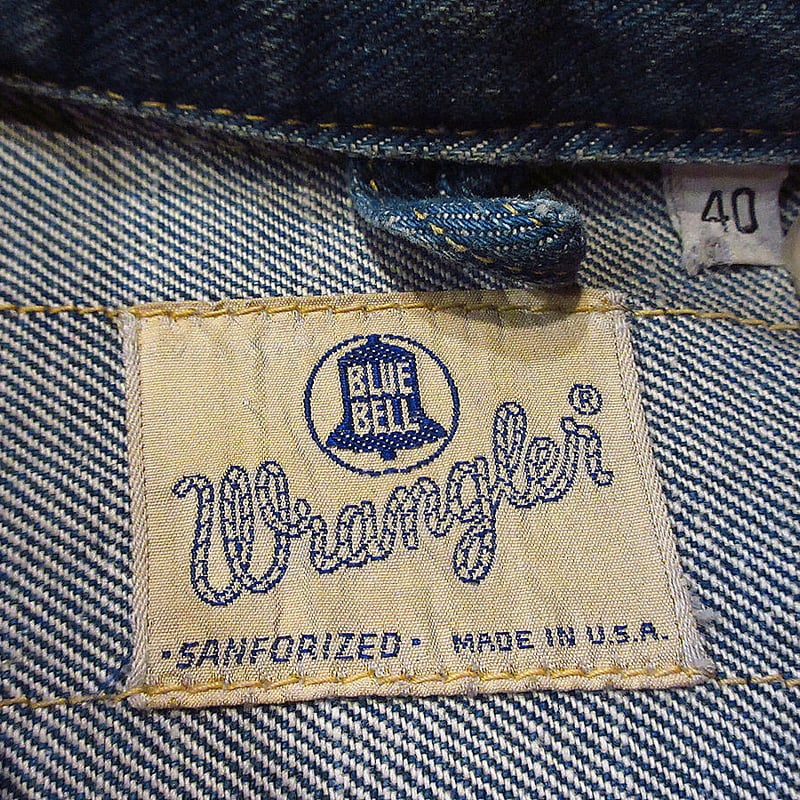 ビンテージ60's○Wrangler 24MJデニムジャケットsize 40