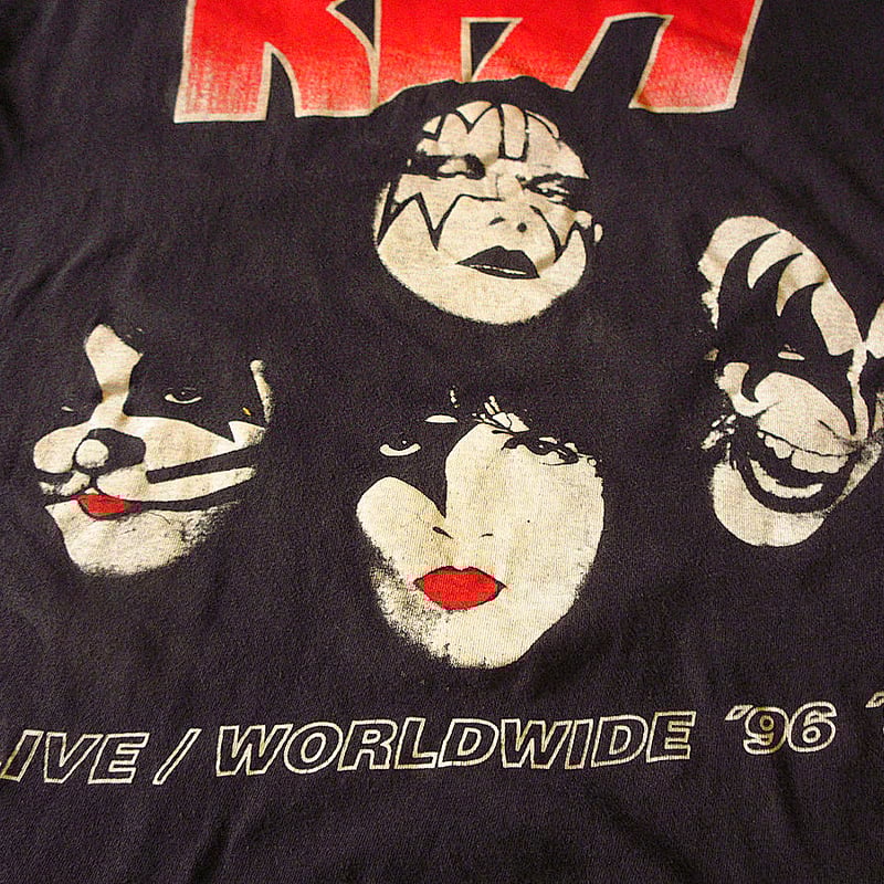 ビンテージ90's○KISS ALIVE/WORLDWIDE '96 '97 ツアーTシャツ黒 ビンテージ90's○KISS ALIVE/WORLDWIDE '96 '97 ツアーTシャツ黒