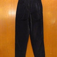 ビンテージ80's●organically grownキッズコットンベロアパンツ黒3●210203s9-k-pnt-ot 1980s子供服ズボンテーパード