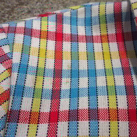 ビンテージ70's●emily mレディースチェックジャケット&バギーパンツツーピースsize 13/14●221204i3-w-stup 1970sセットアップレトロ