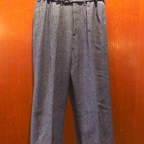 ビンテージ30's40's●ベルト付きツイードスラックス実寸W74cm●250210m3-m-pnt-slc-w29パンツボトムスメンズ古着