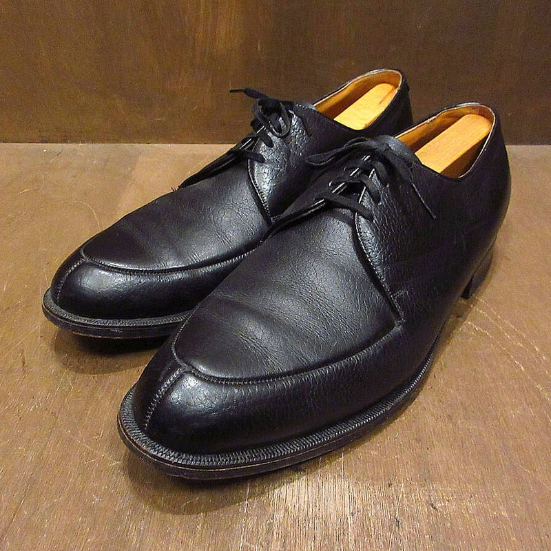 ビンテージ70's○FLORSHEIM IMPERIAL Uチップシューズ黒size 9 E/ ビンテージ70's○FLORSHEIM IMPERIAL Uチップシューズ黒size 9 E/
