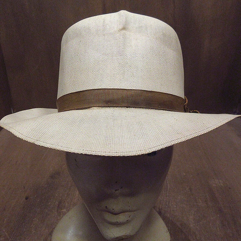 ビンテージ~50's○パナマハット○230619i2-m-ht-strストロー ビンテージ~50's○パナマハット○230619i2-m-ht-strストロー