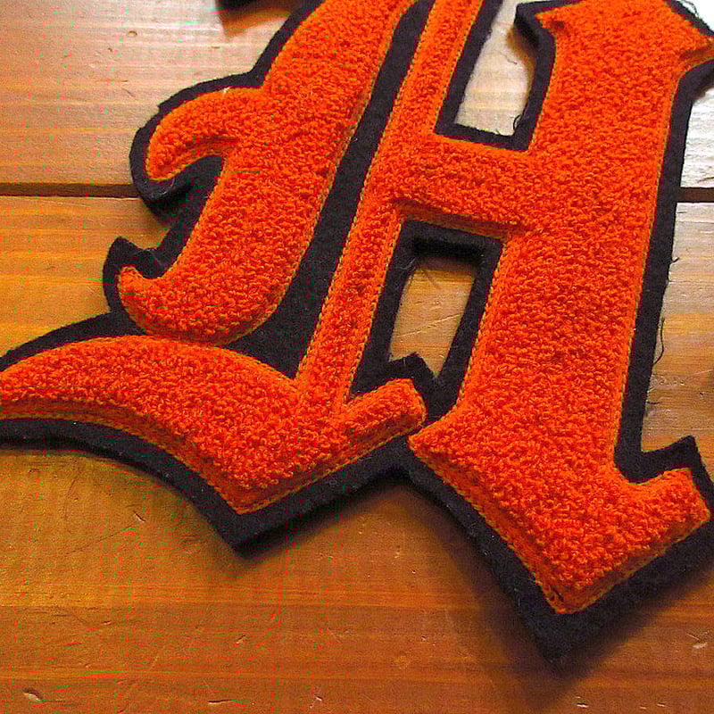 ビンテージ○アルファベットHワッペン○240203k7-otclctカレッジ