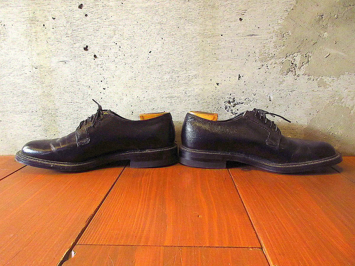 ビンテージ80's○Searsプレーントゥシューズ黒size 9 1/2 D ビンテージ80's○Searsプレーントゥシューズ黒size 9 1/2 D