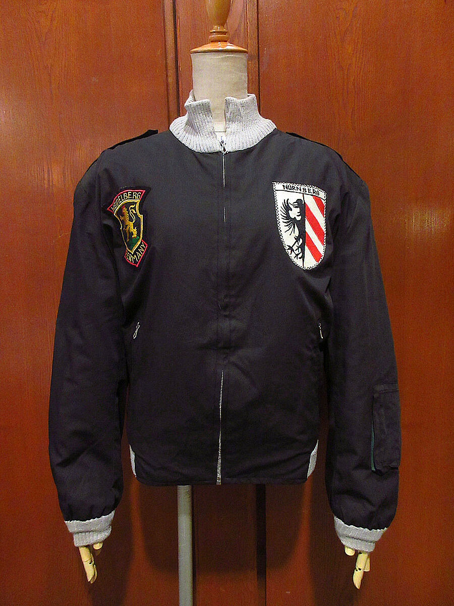 ビンテージ50's○GERMANYスーベニアジャケット黒○211027i2-m-jk-svr