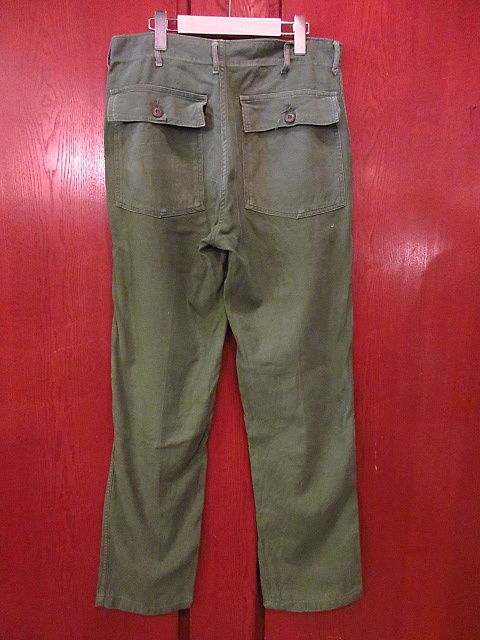 ビンテージ60's○U.S.ARMYボタンフライコットンサテンベイカー