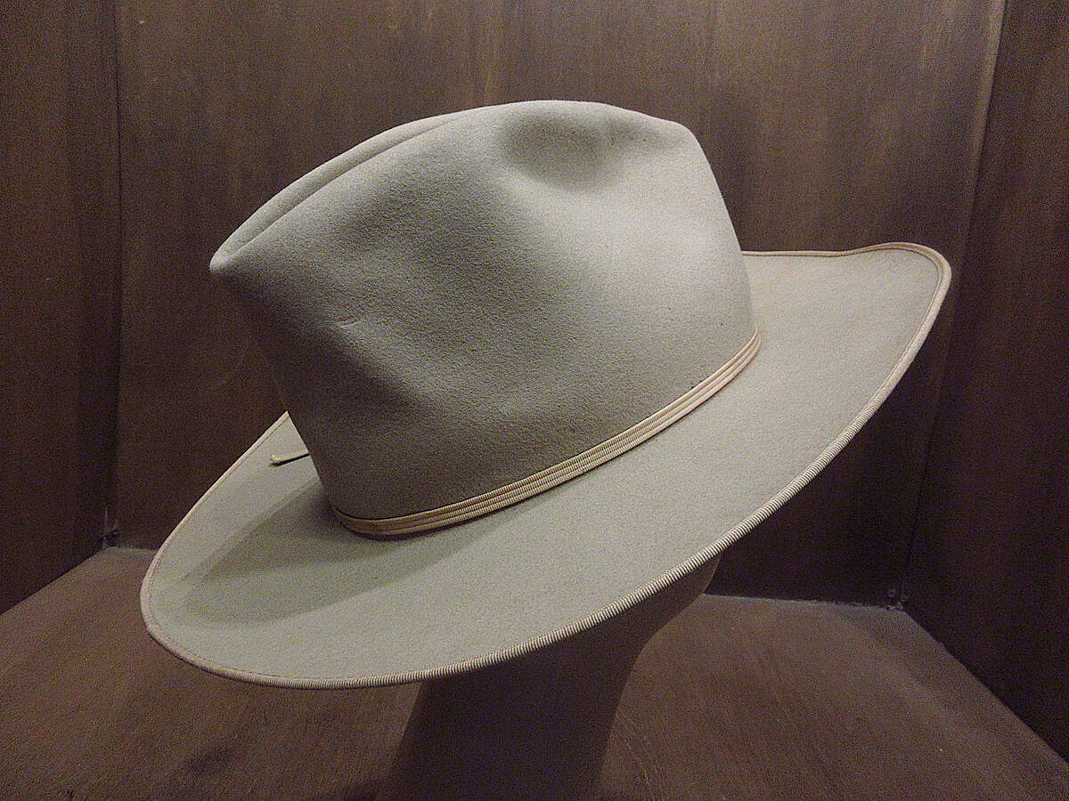 ビンテージ50's○STETSONフェルトカウボーイハットベージュSize 7 1/4