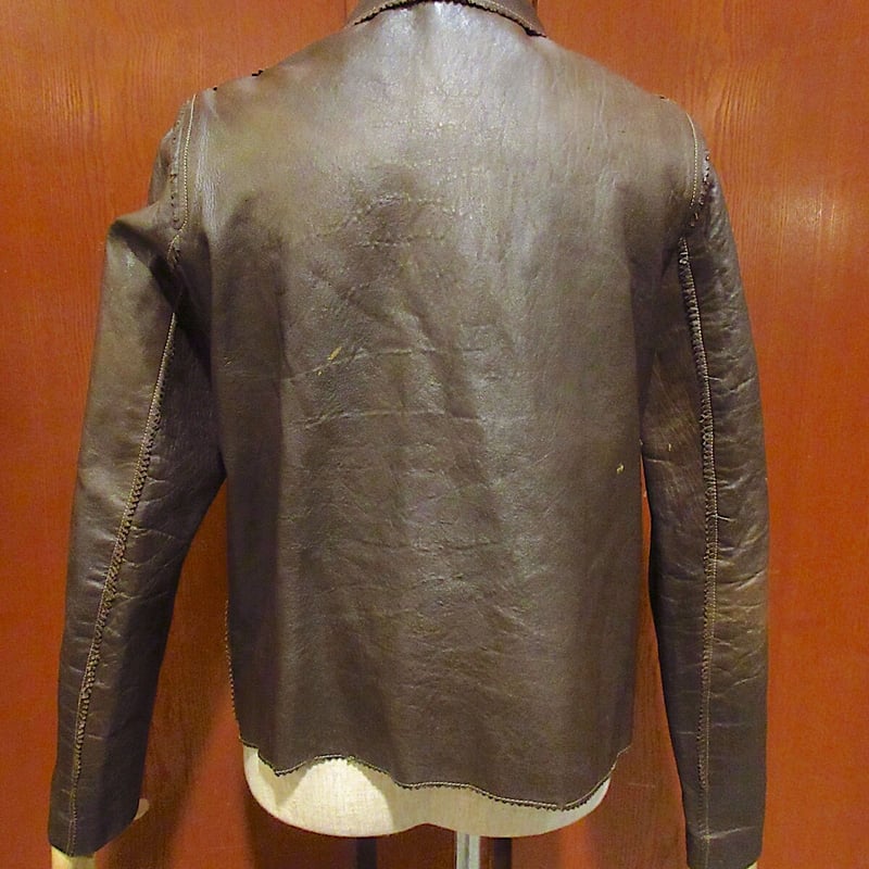 ビンテージ50's○Desert Suedesレディースレザージャケット茶