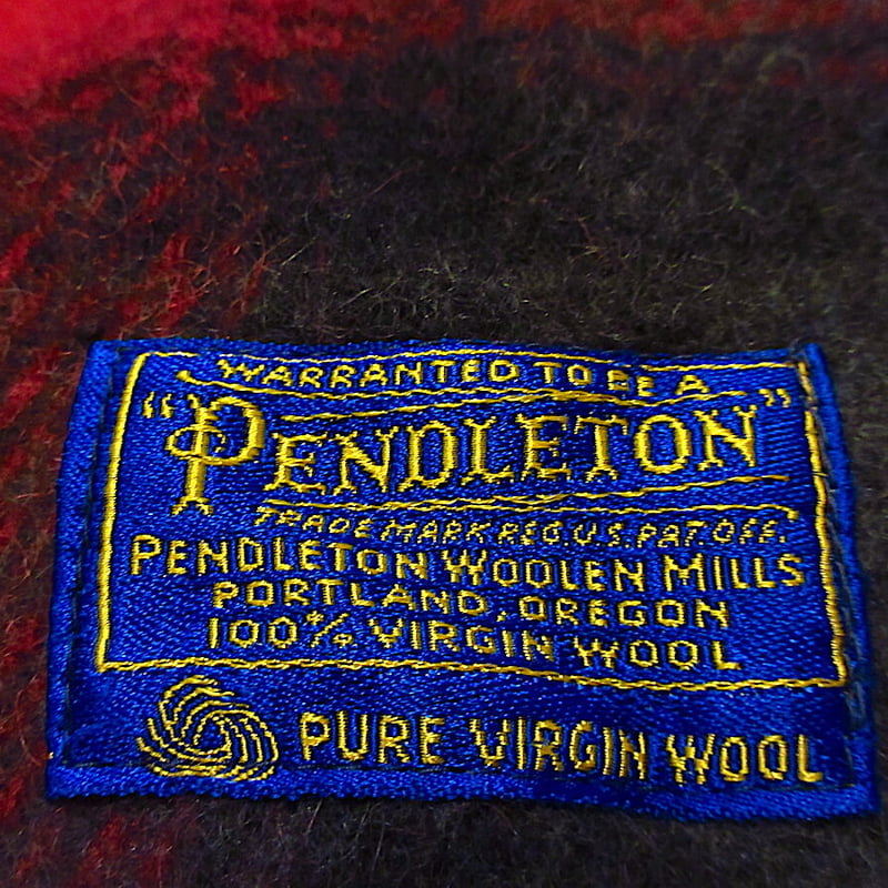 ビンテージ60's○PENDLETONタータンチェックウールブランケットsize 約