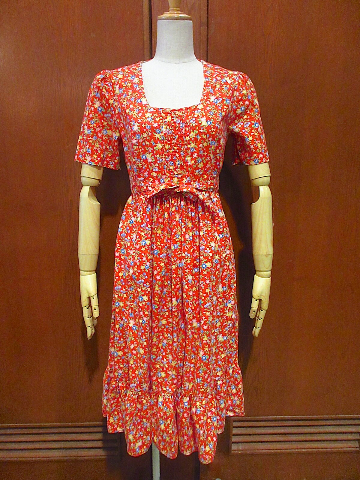 ビンテージ70's○Sears花柄半袖ワンピース○220512r6-w-ssdrs ビンテージ70's○Sears花柄半袖ワンピース○220512r6-w-ssdrs