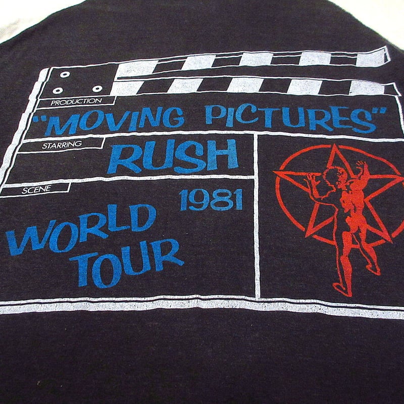 ビンテージ80's○RUSH MOVING PICTURES TOUR 1981ラグランTシャ