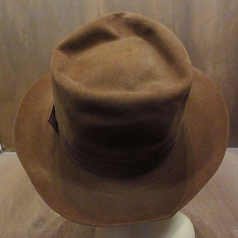 希少　50's Borsalino HAT ビンテージ Vintage Borsalino Fedora 1950s Mens Brown Hat Qualita Superiore
