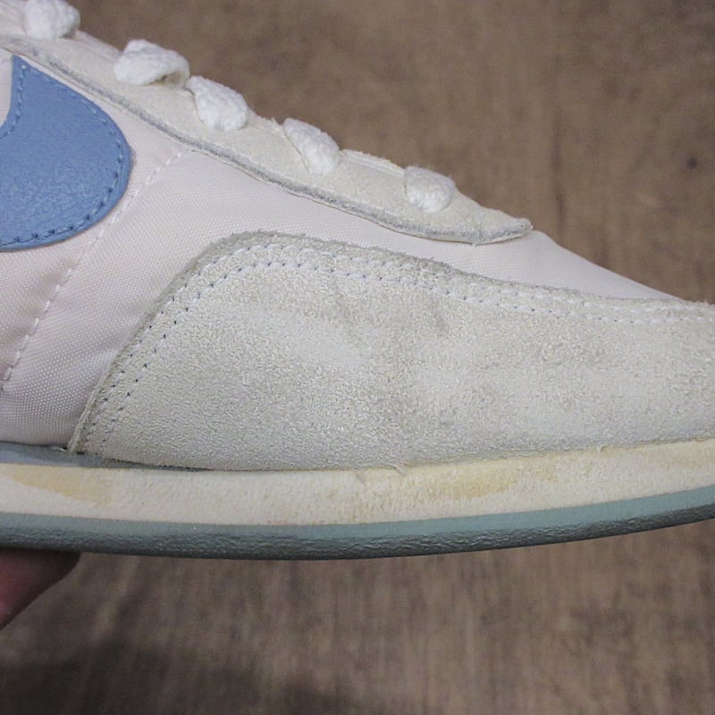 ビンテージ80's○NIKEスウェード×ナイロンスニーカー白×青size 7 ビンテージ80's○NIKEスウェード×ナイロンスニーカー白×青size 7