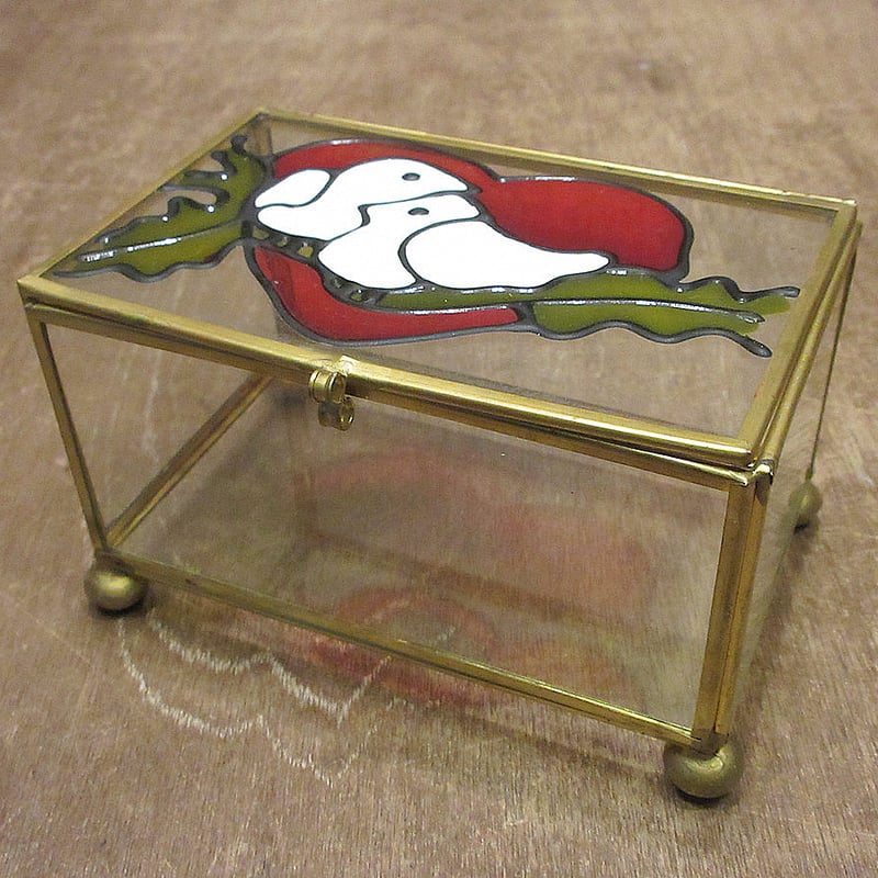 オールド・バカラ 珍品蓋物 ディアマン・ピエーリー 小物入れ アクセサリーケース オールド・バカラ シルバー925銀装飾花柄蓋物 ディアマン