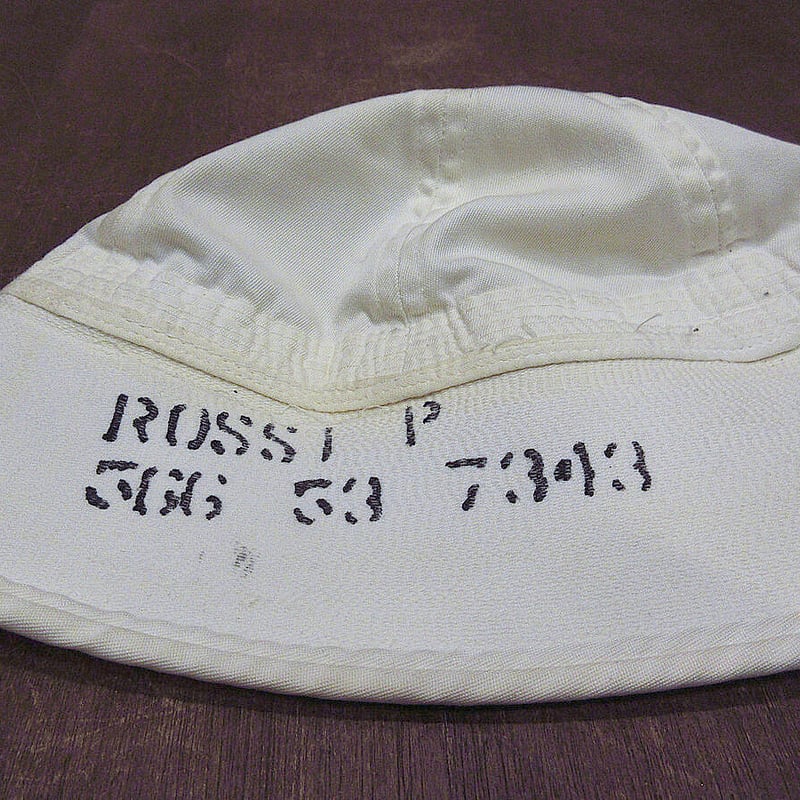 ビンテージ80's○U.S.NAVYステンシル入りセーラーハットsize 7 1/4