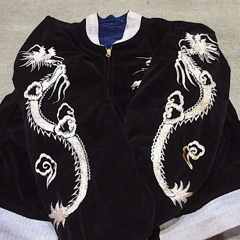 スーベニアジャケット別珍　リバーシブル　ビックサイズ 50s ビッグサイズ 別珍 サテン スカジャン Souvenir Jacket BIG