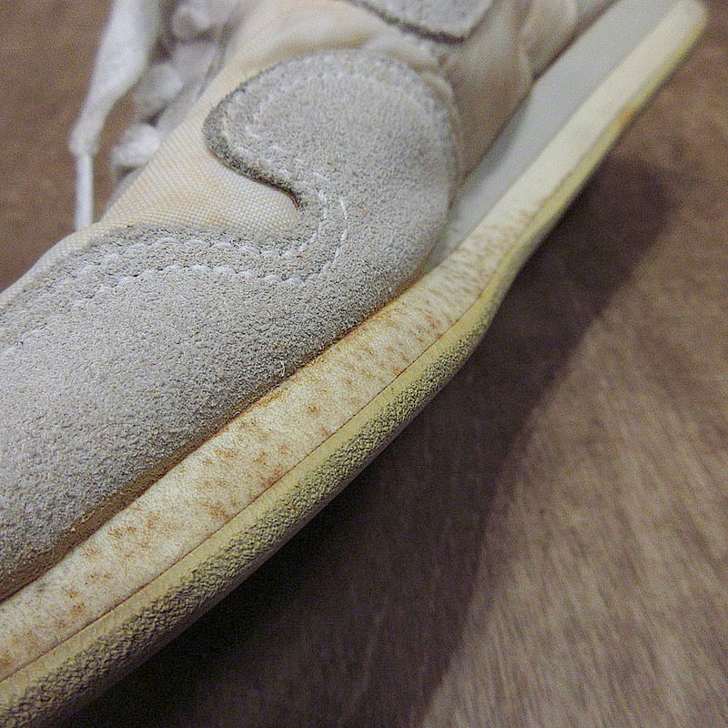 ビンテージ80's○NIKEナイロン×スウェードスニーカー白×グレー ビンテージ80's○NIKEナイロン×スウェードスニーカー白×グレー
