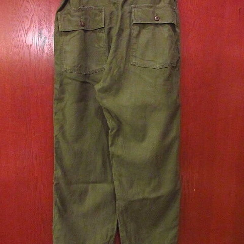 ビンテージ60's○U.S.ARMYボタンフライコットンサテンベイカー
