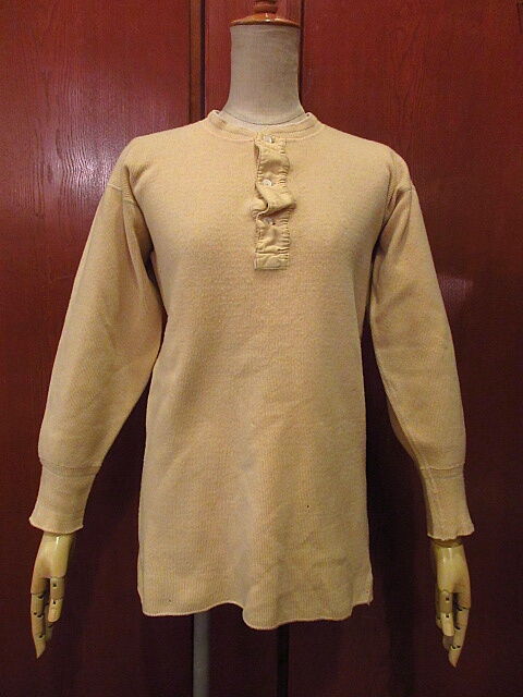 ビンテージ30's40's○WRIGHT'S STANDARDウールヘンリーネックアンダー