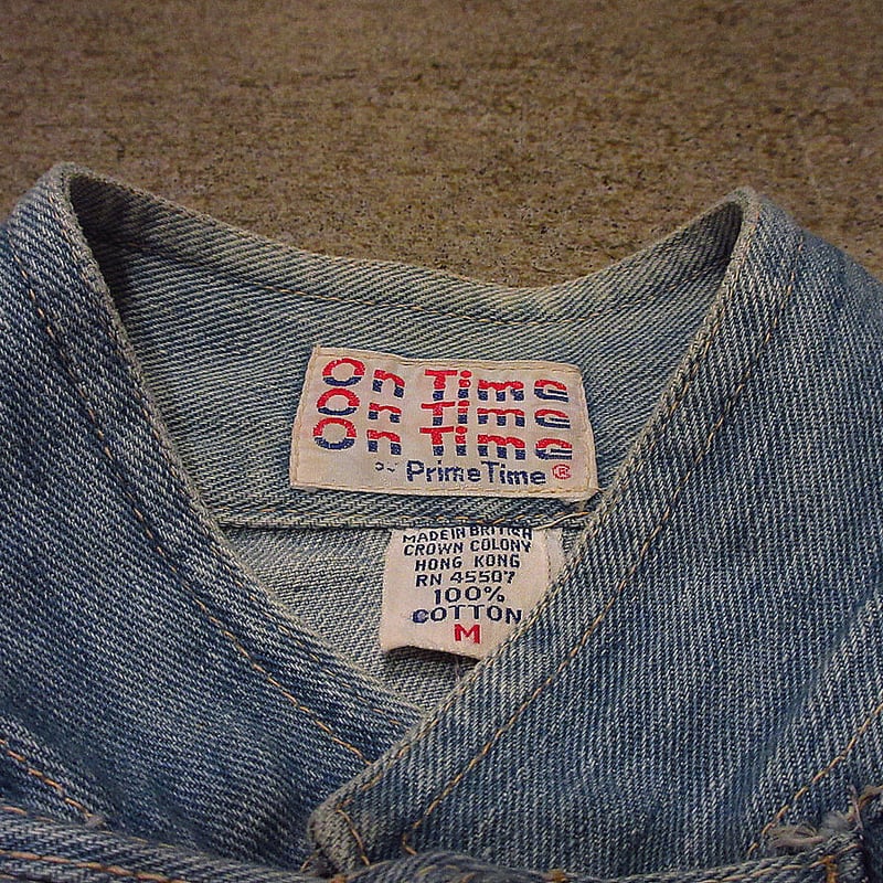 ビンテージ70's○Prime Timeデニムカンフージャケットsize M○210402f9