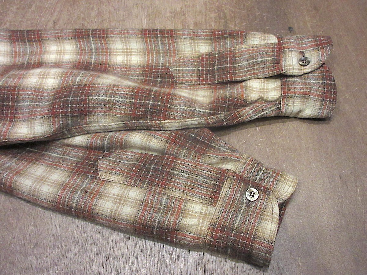 ビンテージ70's○PENDLETONシャドーチェックウールシャツsize M ビンテージ70's○PENDLETONシャドーチェックウールシャツsize M