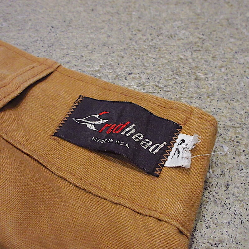 ビンテージ70's○red headダック×フェイクレザーハンティングパンツ