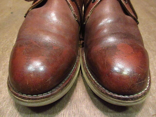 ビンテージ90's○RED WING 595刺繍羽根タグチャッカブーツ茶11D