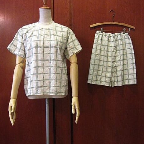 ビンテージ70's●Searsボーイズ総柄パジャマセット●odst 1970sキッズ子供服セットアップ半袖