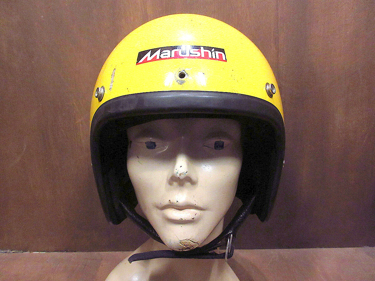 ビンテージ80's○Marushin MZ-80ジェットヘルメット黄色 ビンテージ80's○Marushin MZ-80ジェットヘルメット黄色