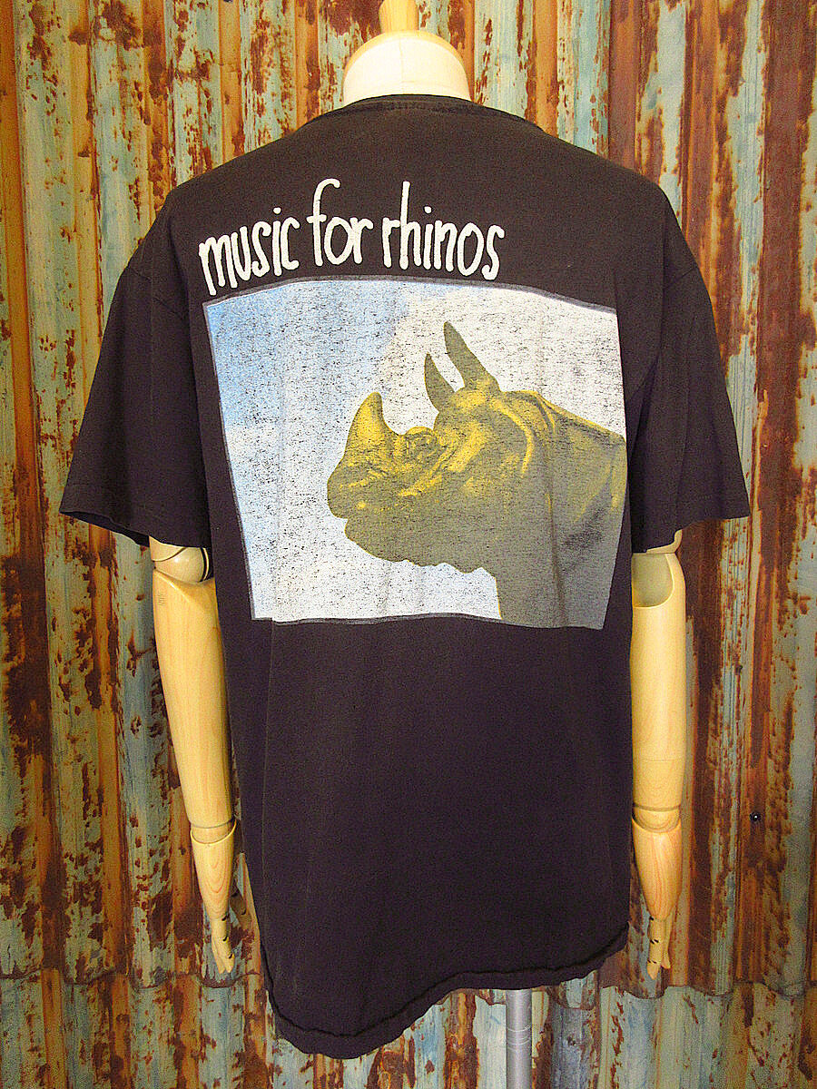 ビンテージ90's○PEARL JAM music for rhinosプリントTシャツ黒si ビンテージ90's○PEARL JAM music for rhinosプリントTシャツ黒si
