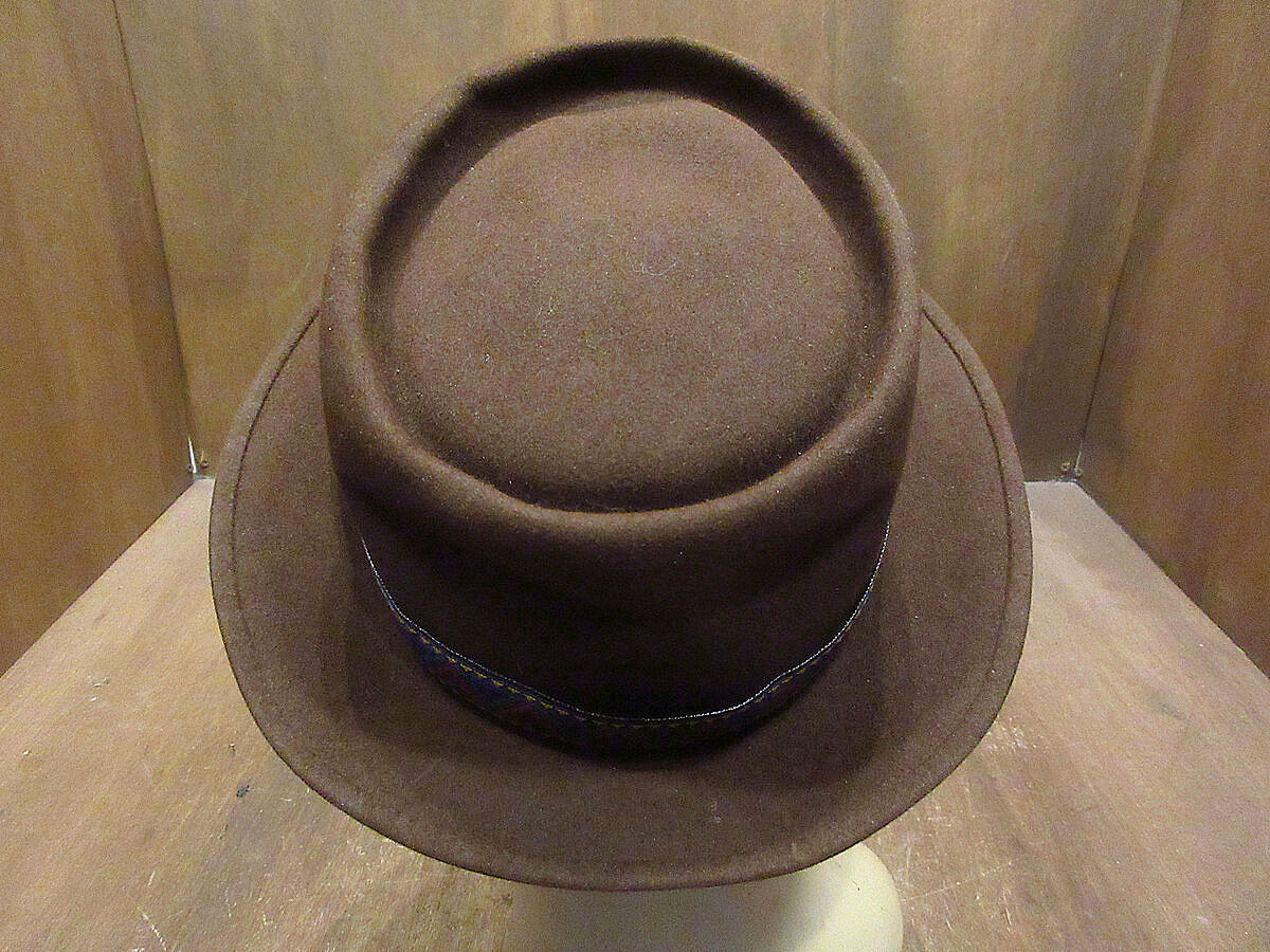 ビンテージ50's60's○STETSONポークパイハット茶○221025i3-m-ht-fl