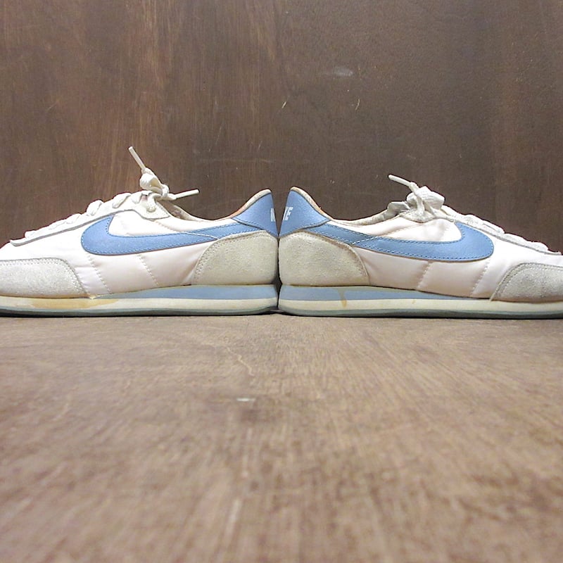 ビンテージ80's○NIKEスウェード×ナイロンスニーカー白×青size 7 ビンテージ80's○NIKEスウェード×ナイロンスニーカー白×青size 7