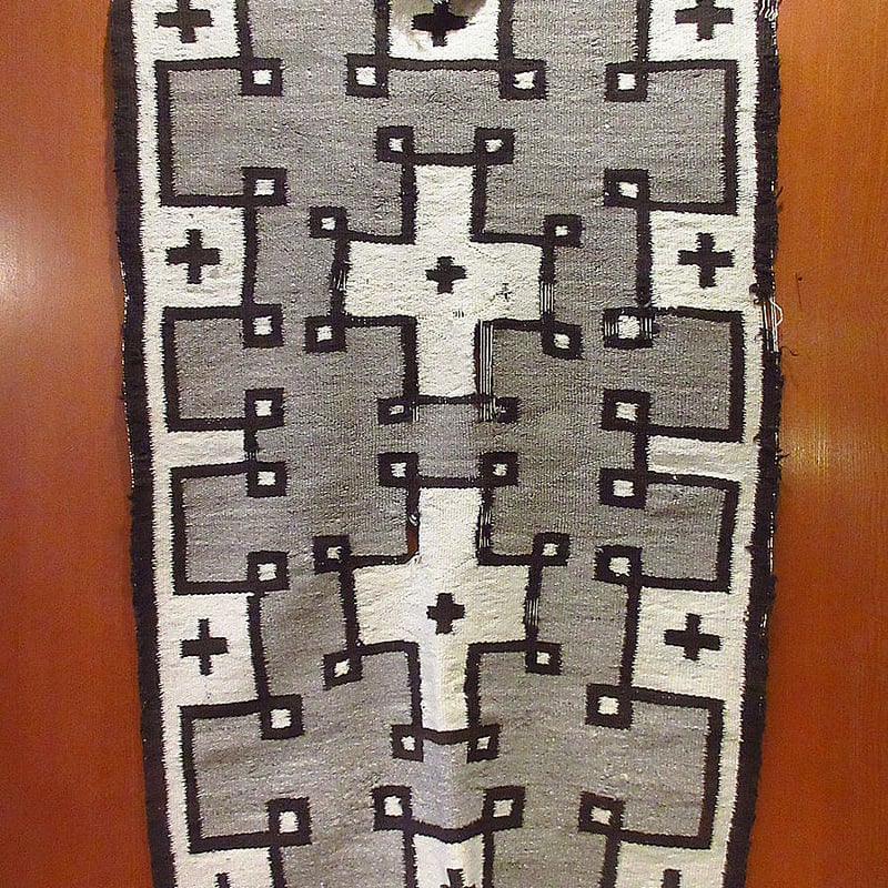 ナバホ ラグ Navajoヴィンテージvintage ビンテージ~40's○ナバホラグ約129cm×約81cm○240717i8-rug