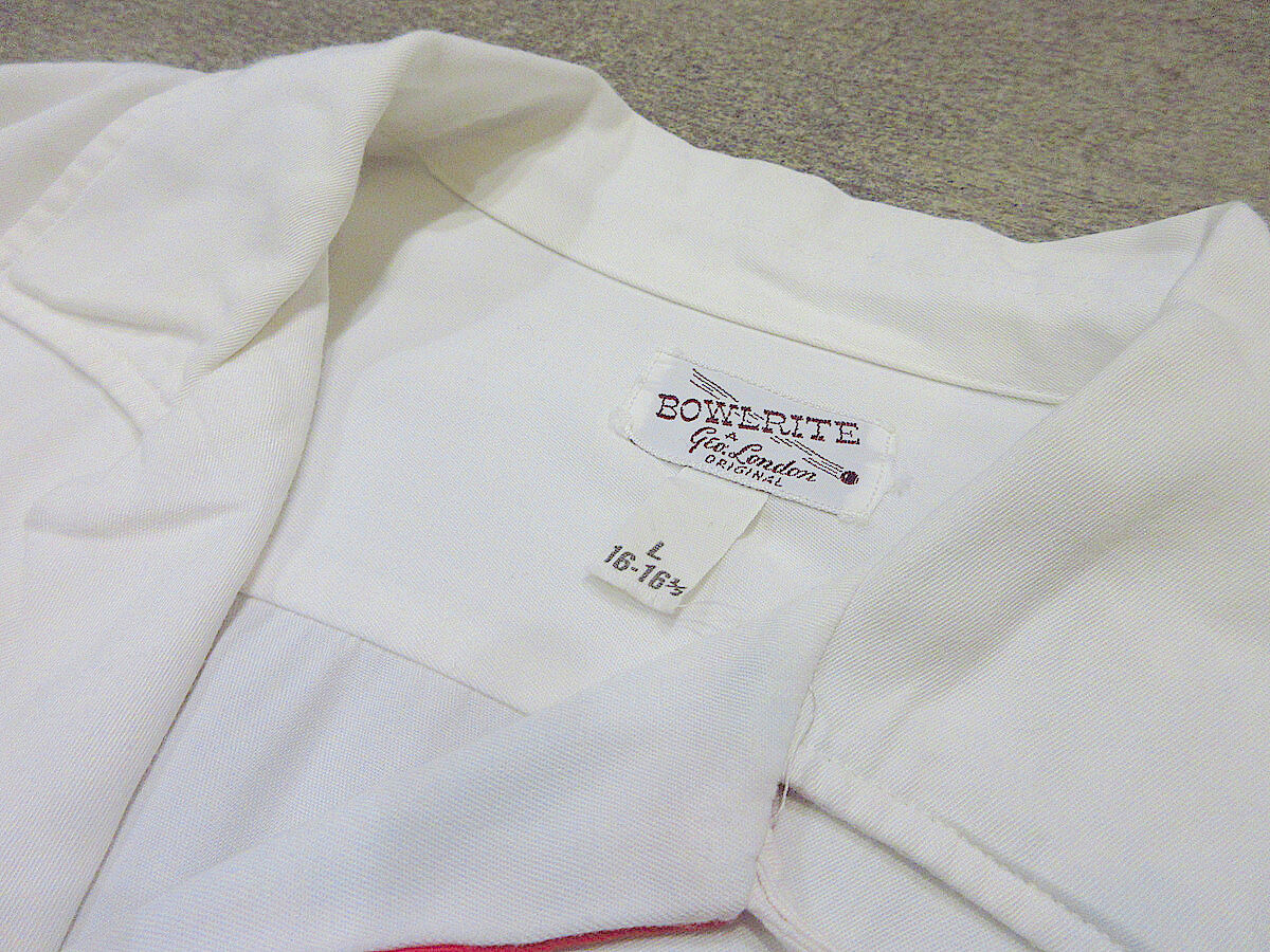 ビンテージ50's○BOWLERITEチェーンステッチレーヨンボウリングシャツ