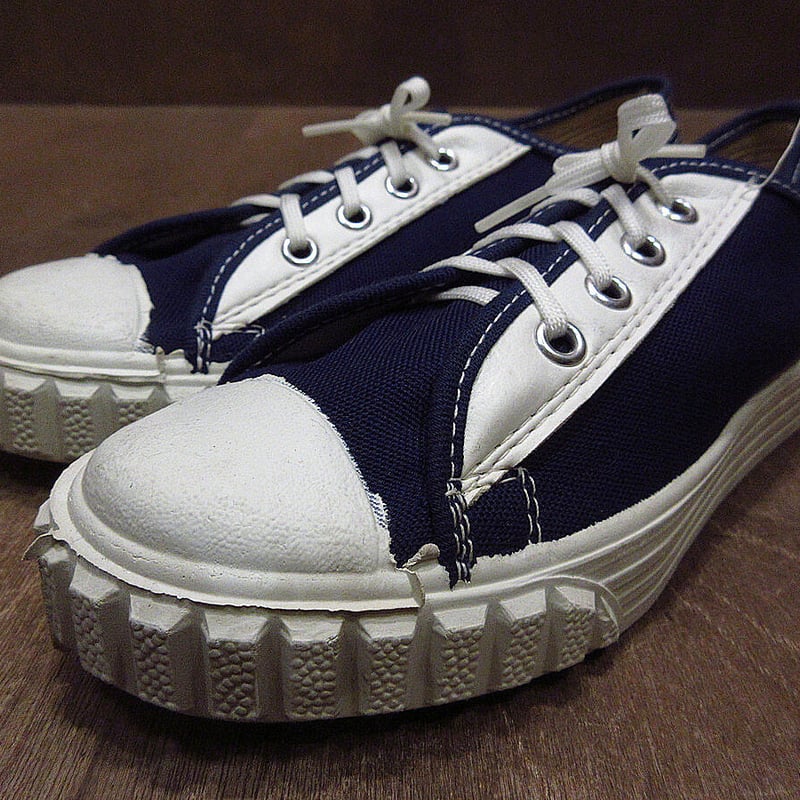 ビンテージ70's○DEADSTOCK LA CROSSEキッズキャンバススニーカー紺1 1/...