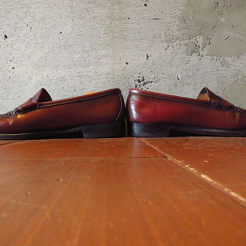 ビンテージ○ペニーローファーバーガンディ○240731j3-m-lf-27cm