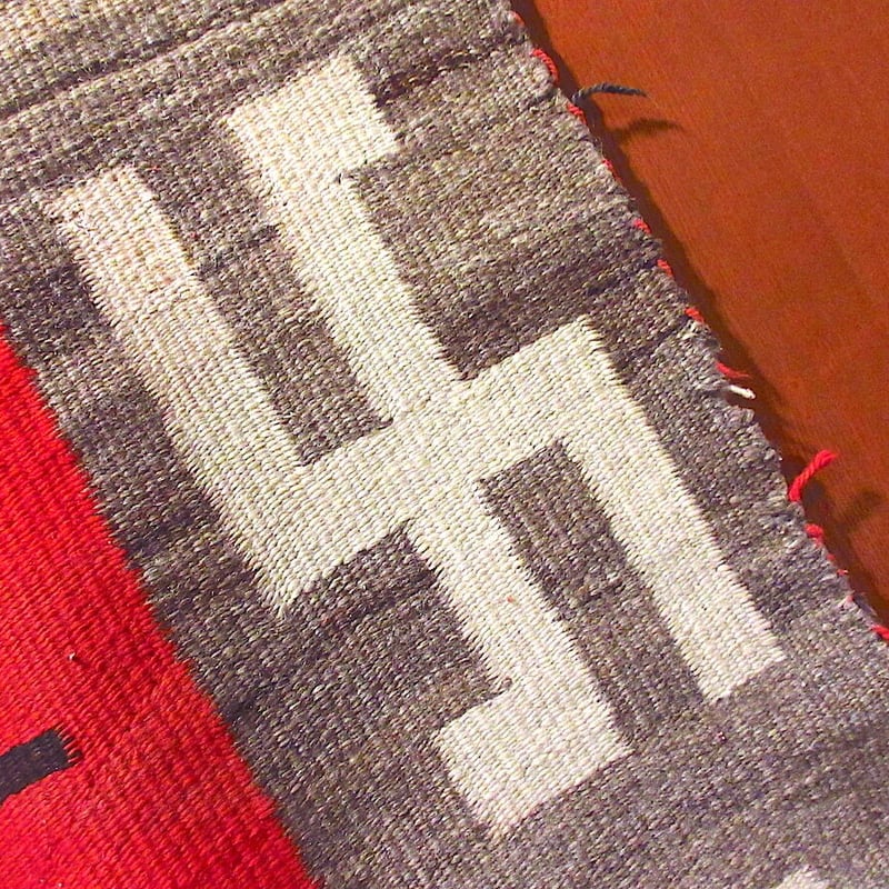 ビンテージ~30's○スワスティカナバホラグsize 170cm×160cm○230626m1