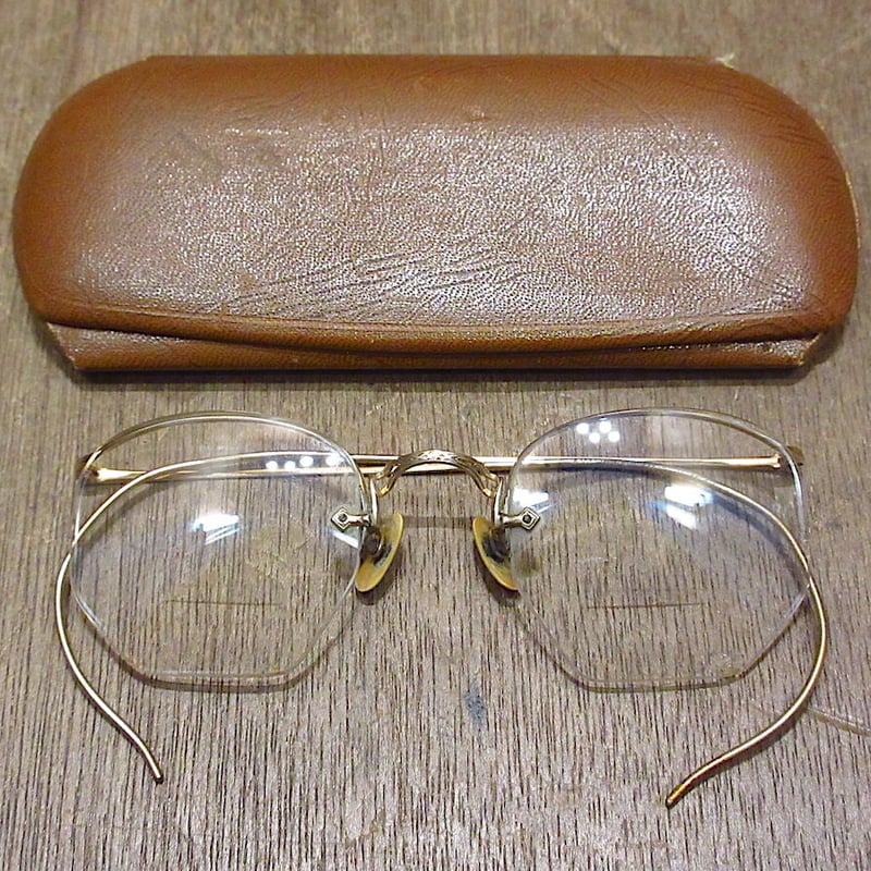 推定50年代 B＆L ブラウンウッド ブローフレーム 1/10 12kgf ビンテージ40's○ケース付きAmerican Optical 1/10 12KGF NUMONT