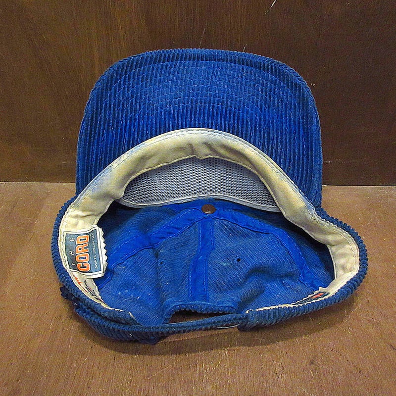 ビンテージ80's○NFL GIANTSコーデュロイキャップ青○210820s4-m-cp-b