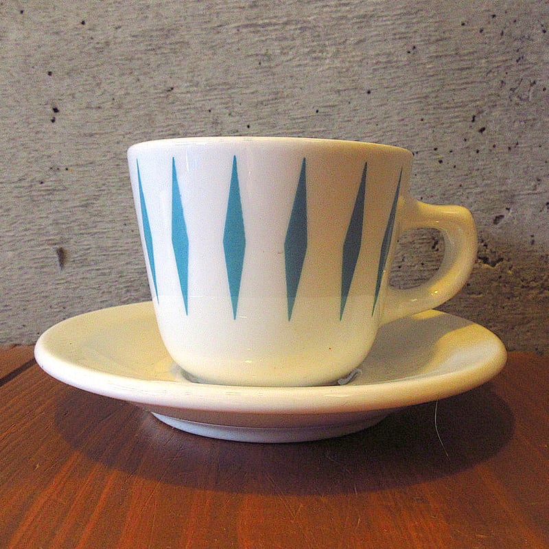 ビンテージ50's○HOMER LAUGHLINカップ＆ソーサーA○240316k5