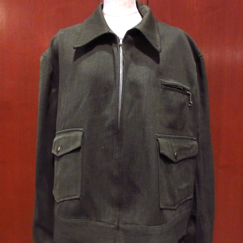 50s ヴィンテージ　ウールジャケット　40 L ビンテージ ビンテージ40's○White Stagウールスキージャケット紺○240321i6