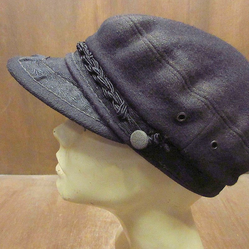 ビンテージ○DORFMAN PACIFICウールフィッシャーマンキャップ黒