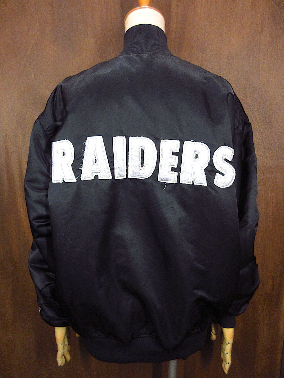 ビンテージ90's○STARTER RAIDERSスタジアムジャケット黒size L○2305