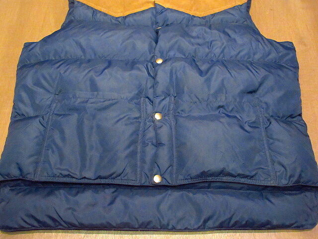 ビンテージ70's○Comfy リバーシブルダウンベスト紺 L○201202n6-m-vs